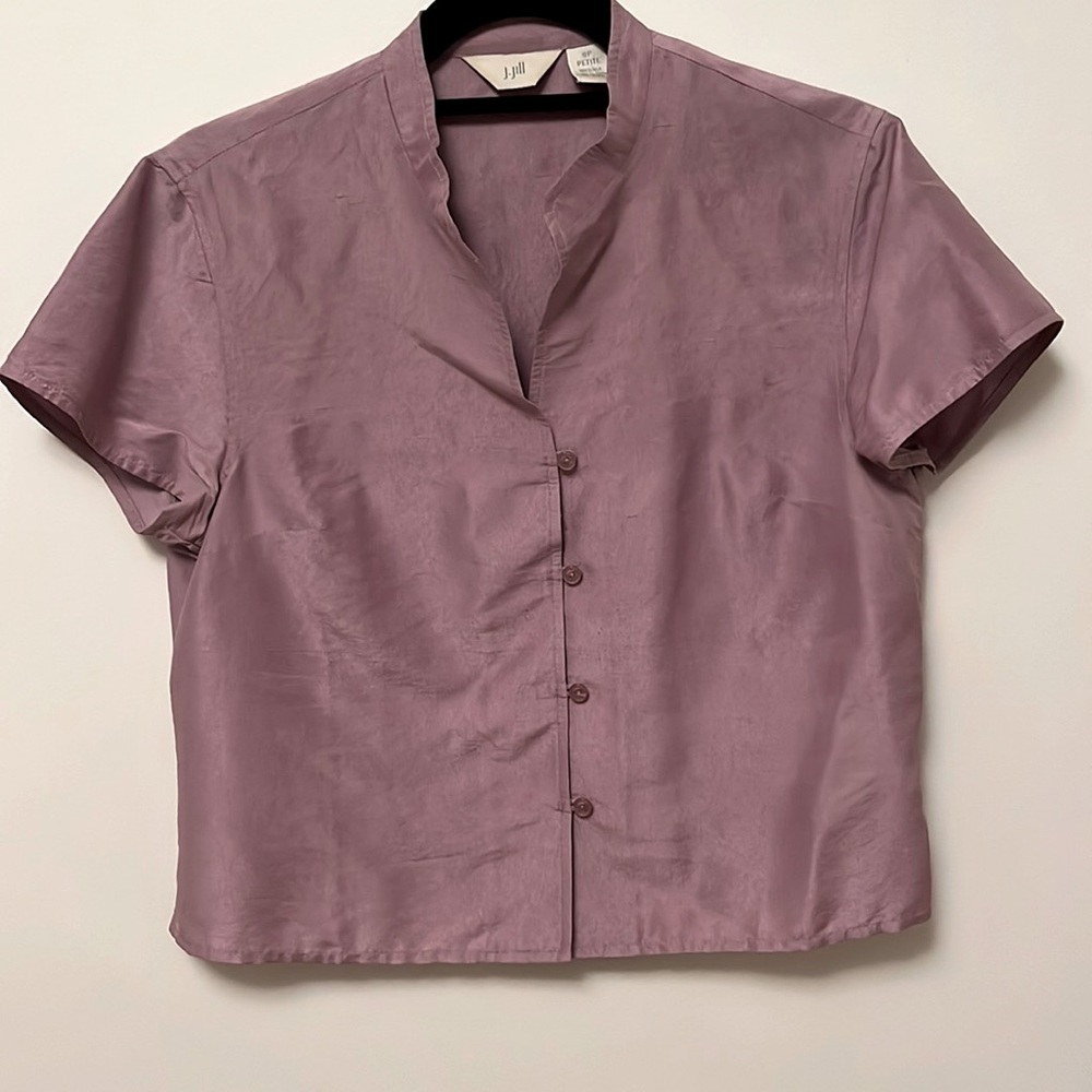 J. Jill Lavender Silk Blouse